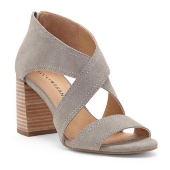 Lucky Brand Shoes - LUCKY BRAND Vidva Gray Suede Sandals 9.5